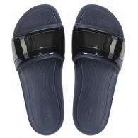 Womens Crocs Sloane MetalBlock Slide Multi Navy / Navy